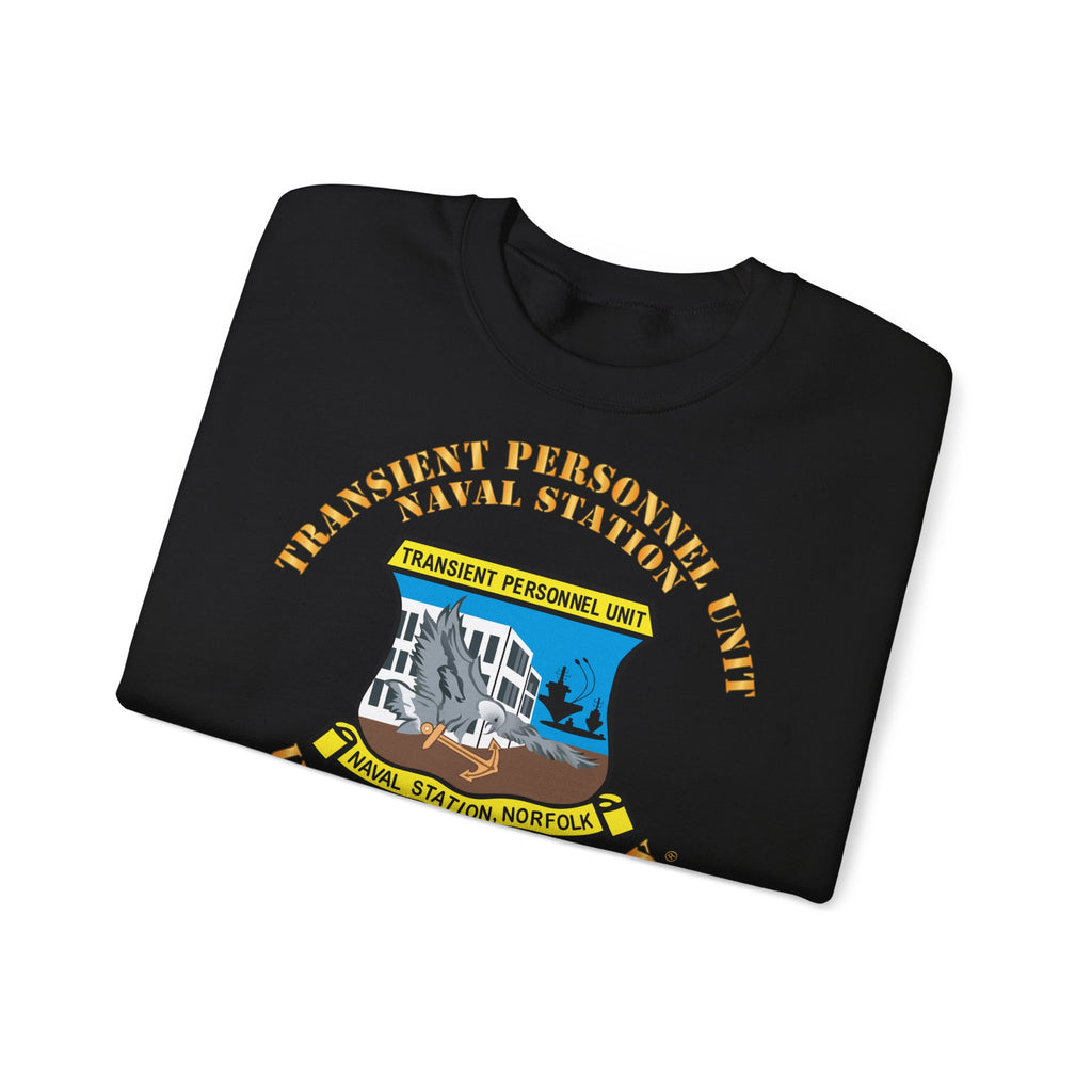 Unisex Heavy Blend™ Crewneck Sweatshirt - Navy - Transient Personnel Unit - Naval Station Norfolk