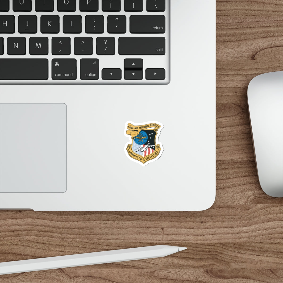 Die-Cut Vinyl Sticker - Navy - Naval Air Terminal Norfolk wo Txt