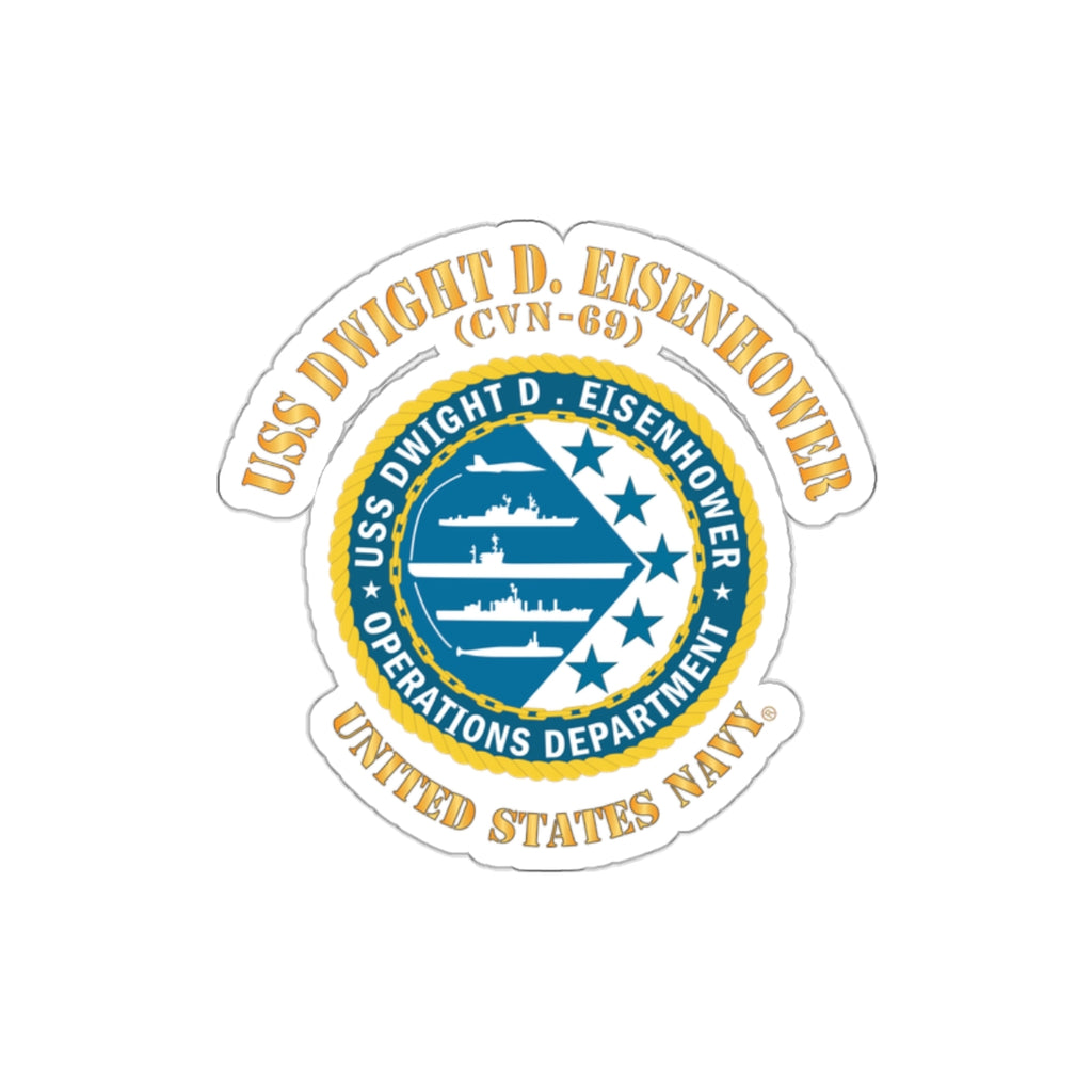 Die-Cut Vinyl Sticker - Navy - USS Dwight D. Eisenhower (CVN-69) - Operations Department