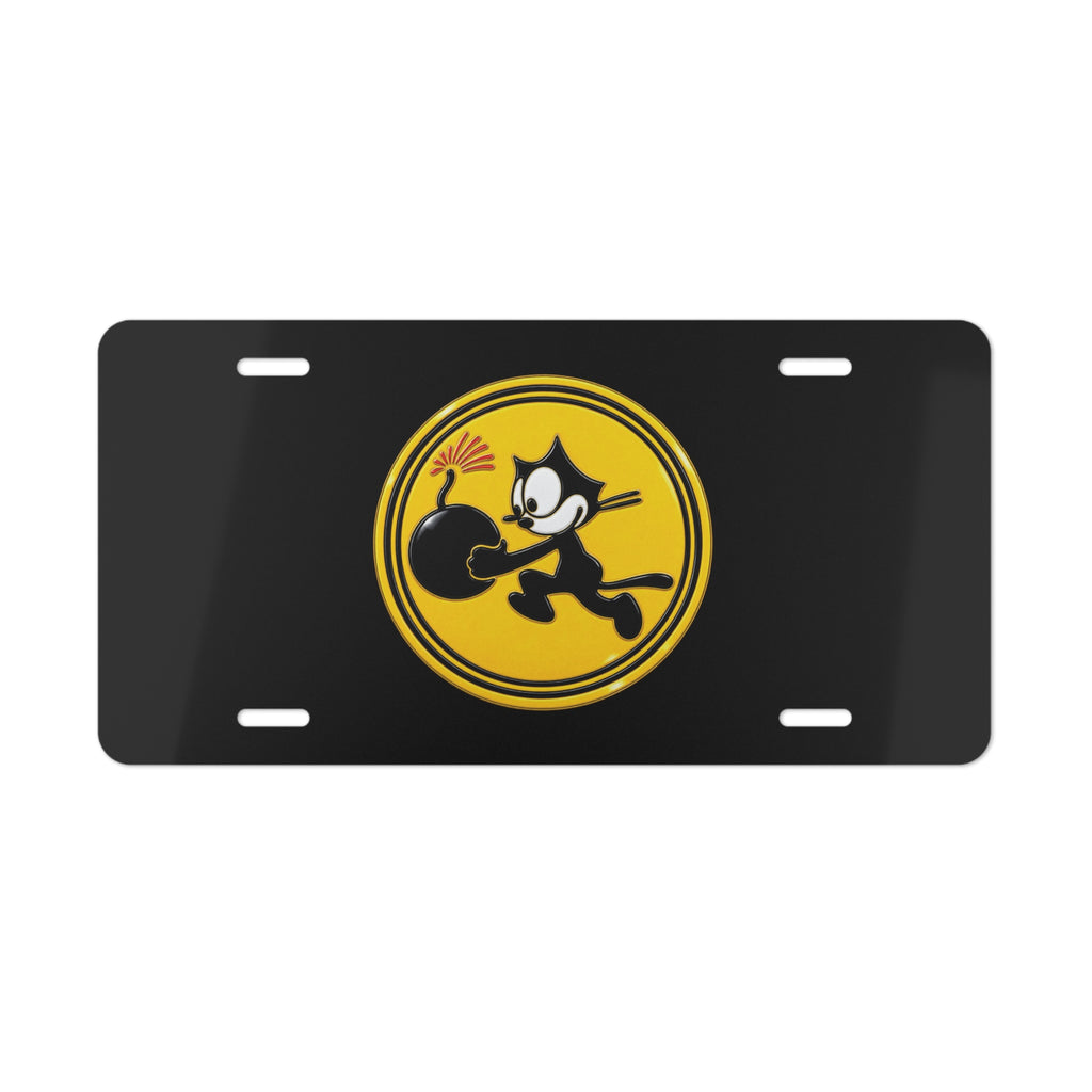 Vanity License Plate - NAVY - VF - 3 - WWII Felix Insignia - 3D - Enhanced