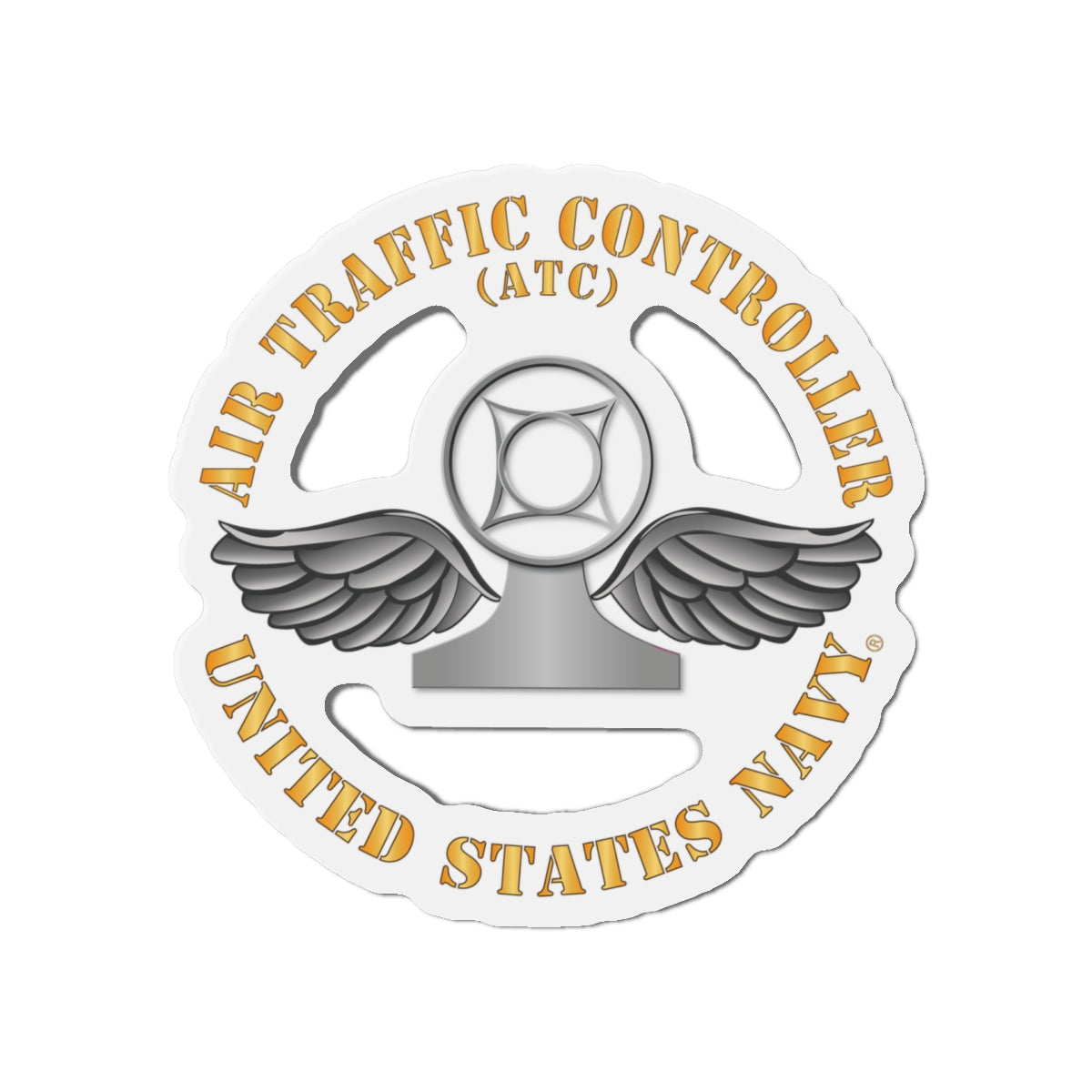 Die-Cut Magnet - Navy - Rate - Air Traffic Controller (ATC)