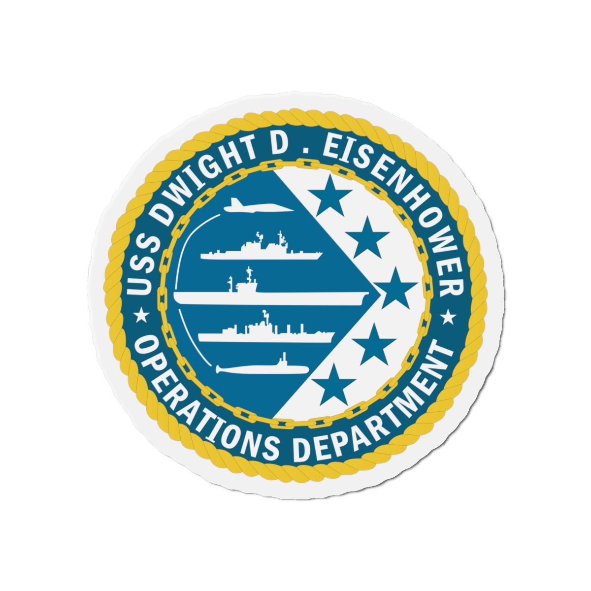 Die-Cut Magnet - Navy - USS Dwight D. Eisenhower (CVN-69) - Operations Department wo txt