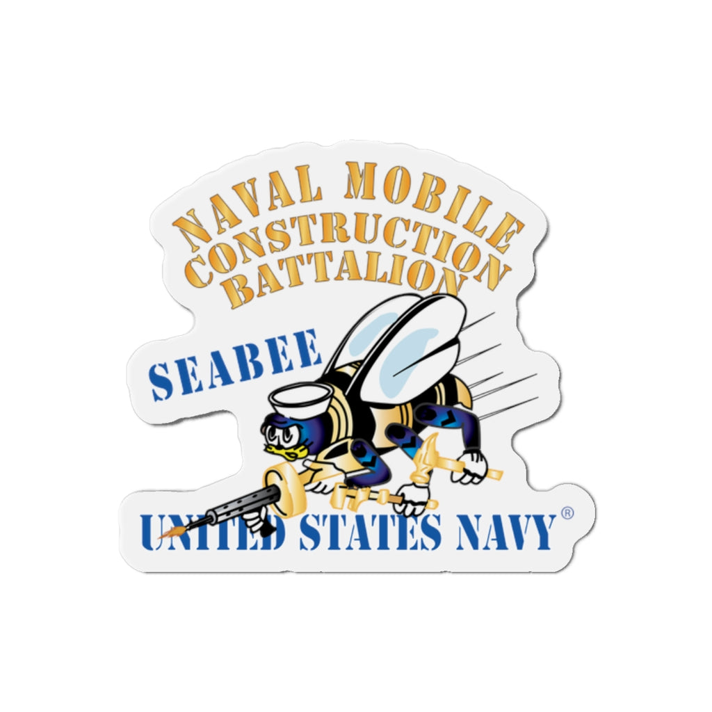 Die-Cut Magnet - Navy - Seabee