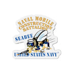 Die-Cut Magnet - Navy - Seabee