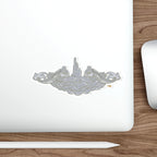Die-Cut Vinyl Sticker - Navy - Submarine Badge - Silver  wo Txt