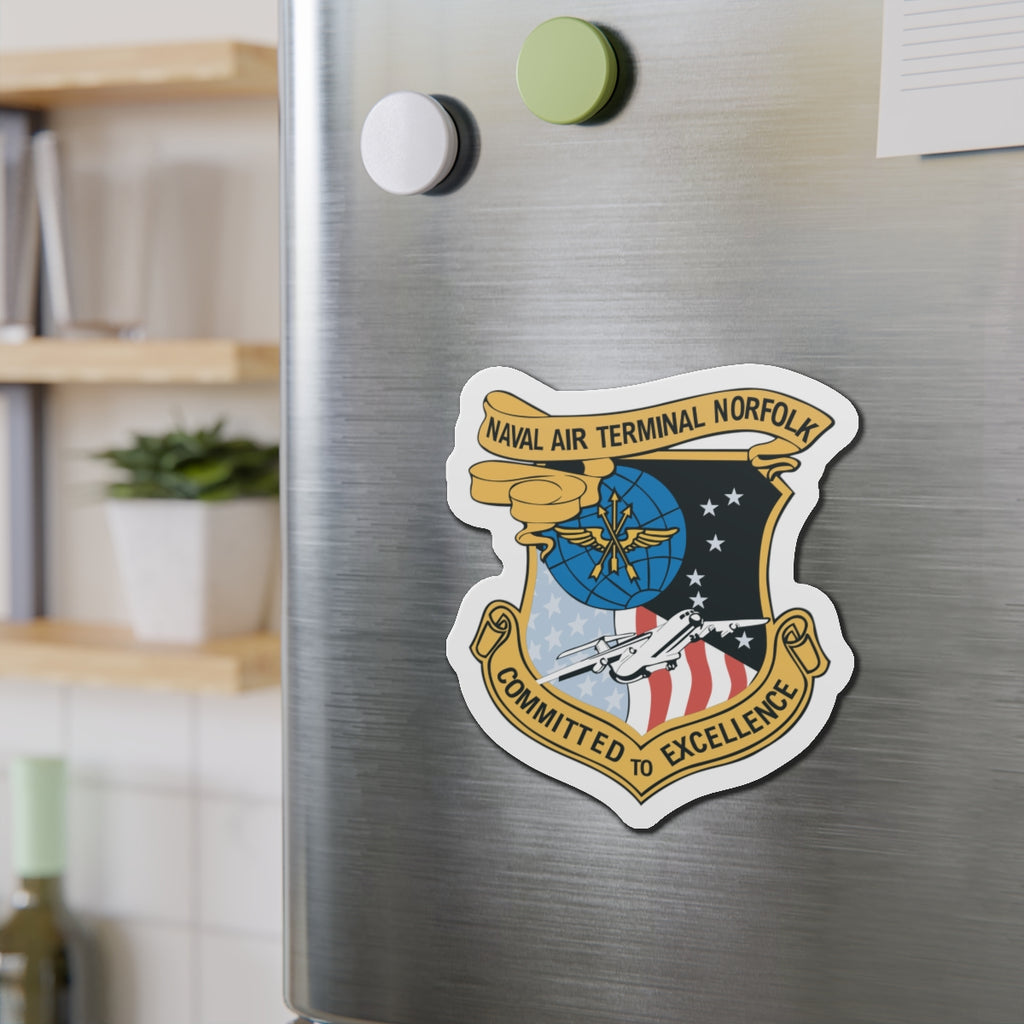 Die-Cut Magnet - Navy - Naval Air Terminal Norfolk wo Txt