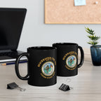 Black Mug (11oz, 15oz) - Navy - Beachmaster Unit Two (BMU-2) X 300