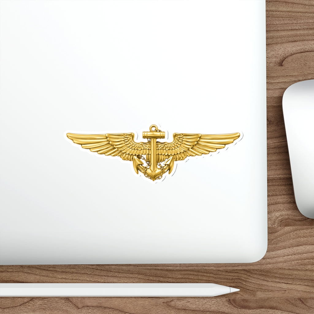 Die-Cut Vinyl Sticker - Navy - Badge - Naval Aviator Wings wo txt - 3D - Enhanced