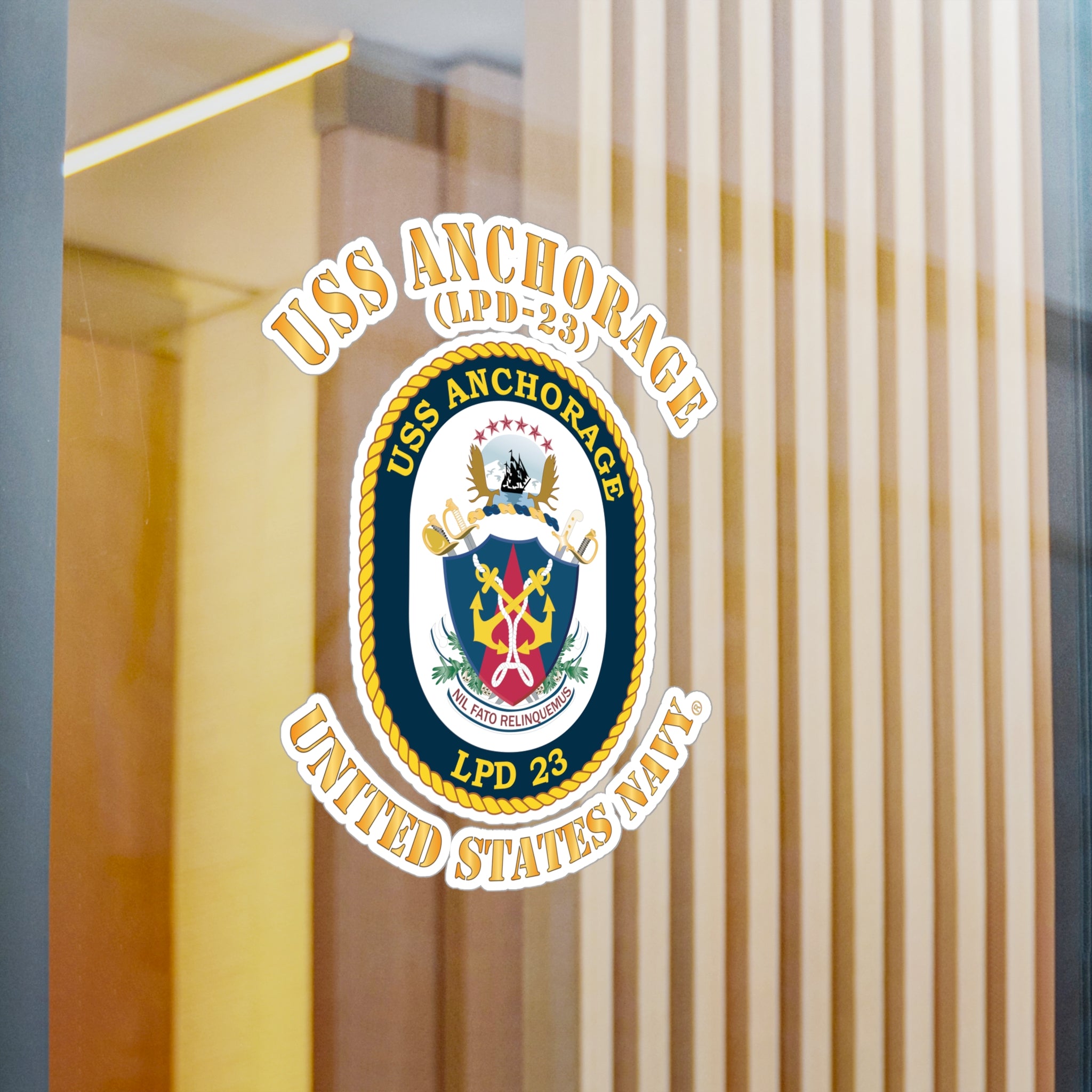 Kiss-Cut Vinyl Decal - Navy - USS Anchorage (LPD-23)