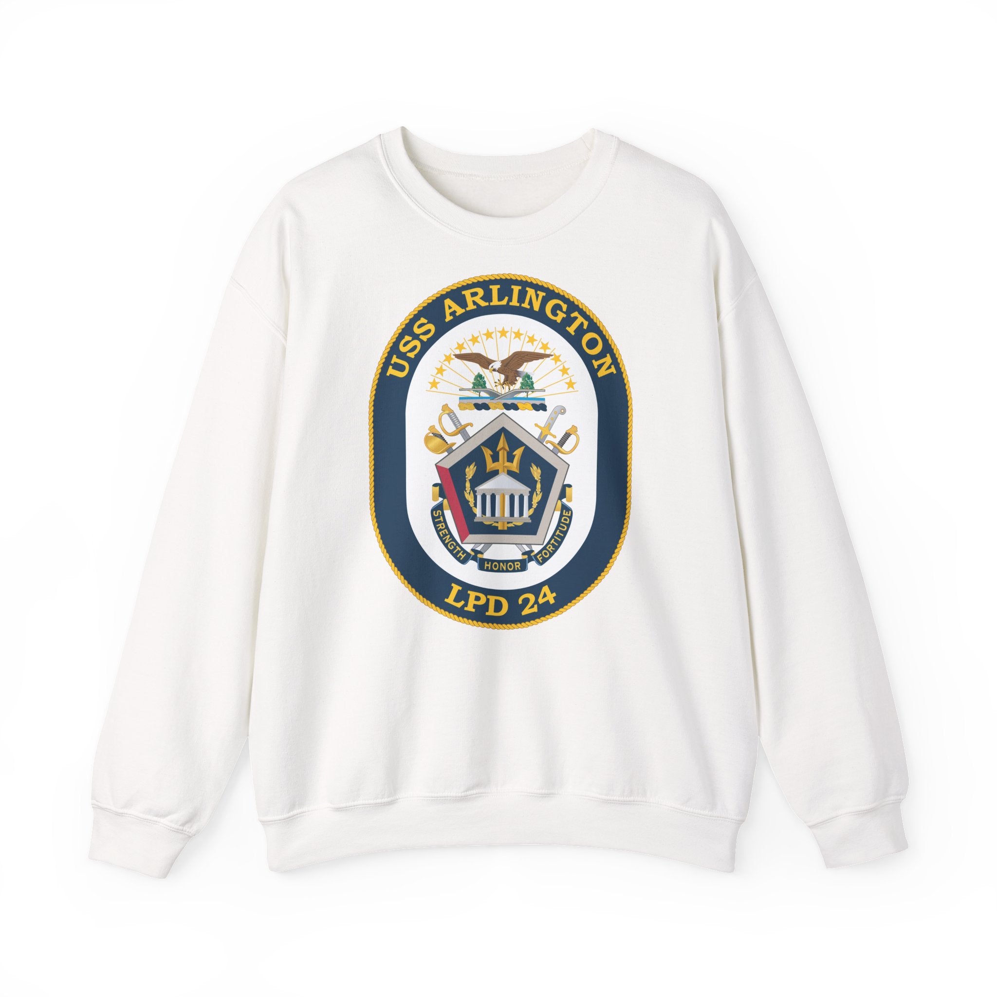 Unisex Heavy Blend™ Crewneck Sweatshirt - Navy - USS Arlington (LPD-24) wo txt
