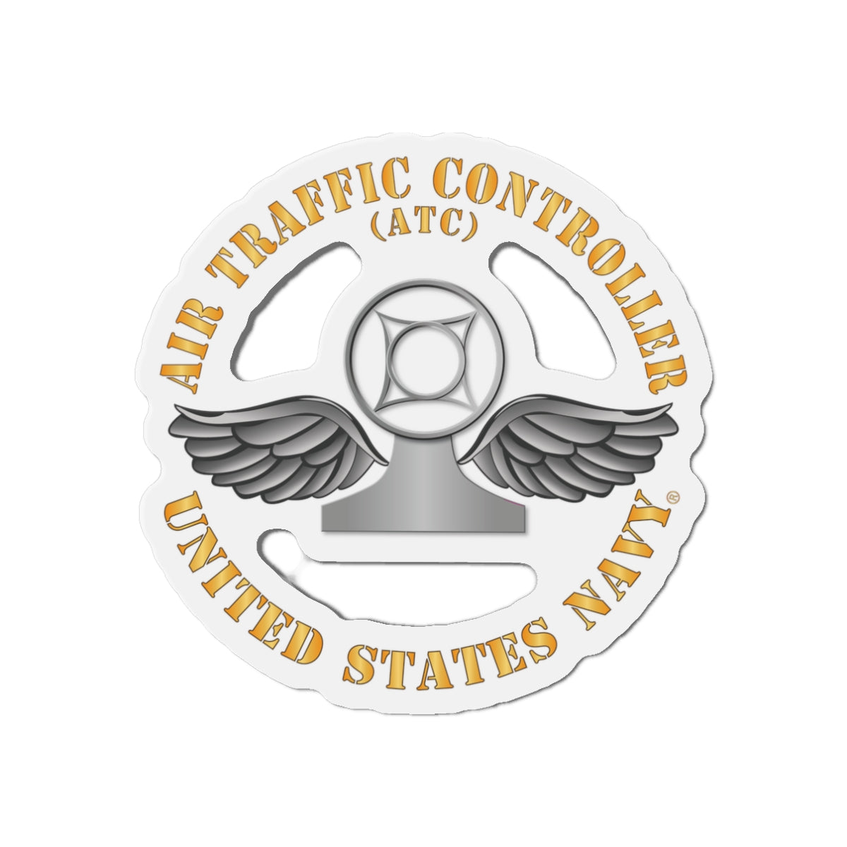 Die-Cut Magnet - Navy - Rate - Air Traffic Controller (ATC)