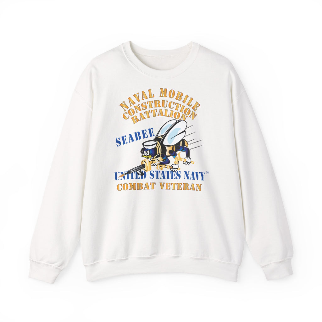 Unisex Heavy Blend™ Crewneck Sweatshirt - Navy - Seabee - Combat Veteran