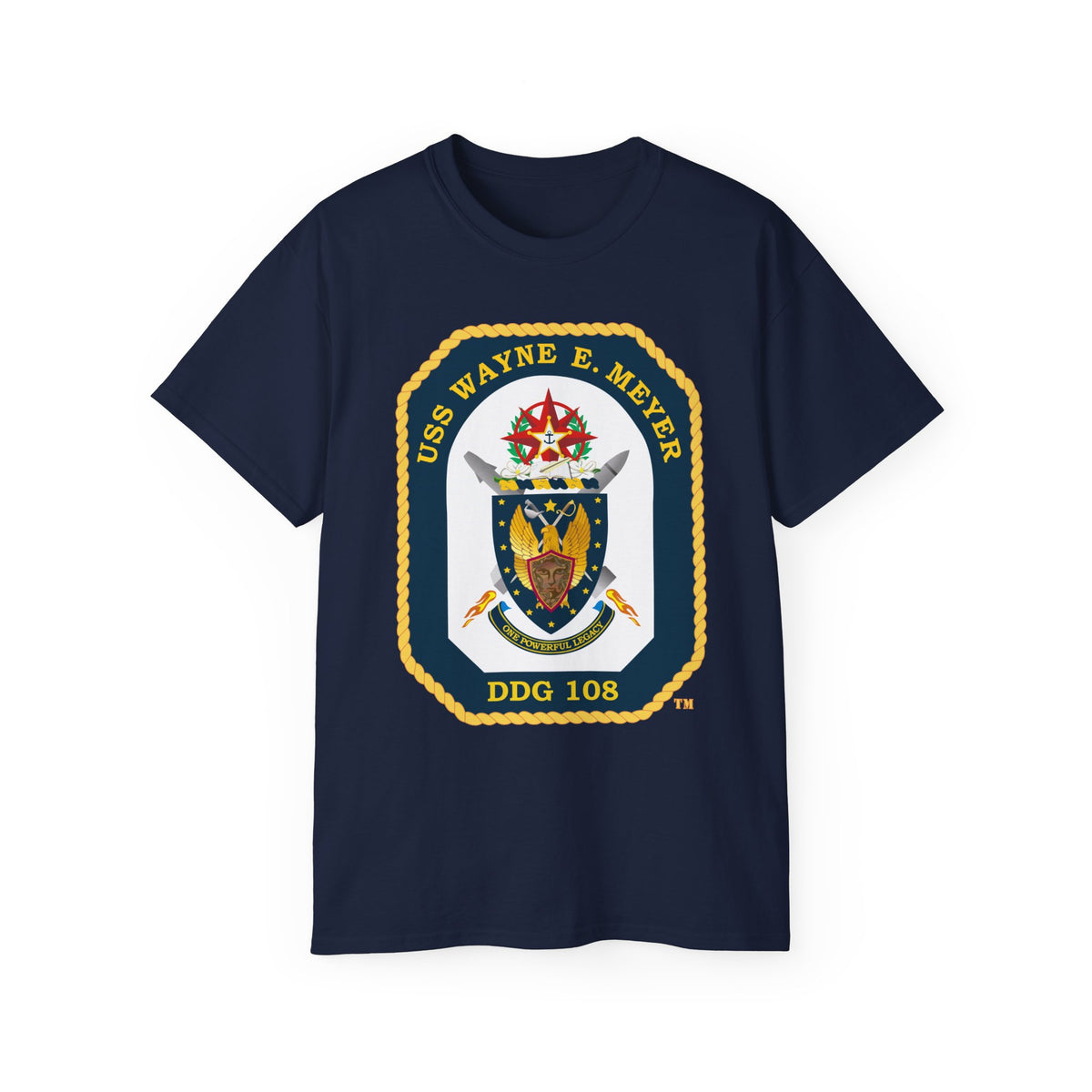 Unisex Ultra Cotton T-Shirt - Navy - USS Wayne E. Meyer (DDG-108) wo txt X 300