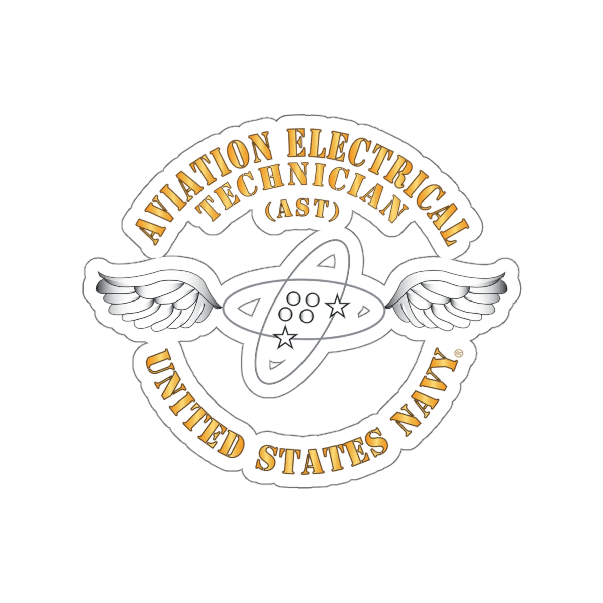 Die-Cut Vinyl Sticker - Navy - Rate - Aviation Electrical Technician (AST)