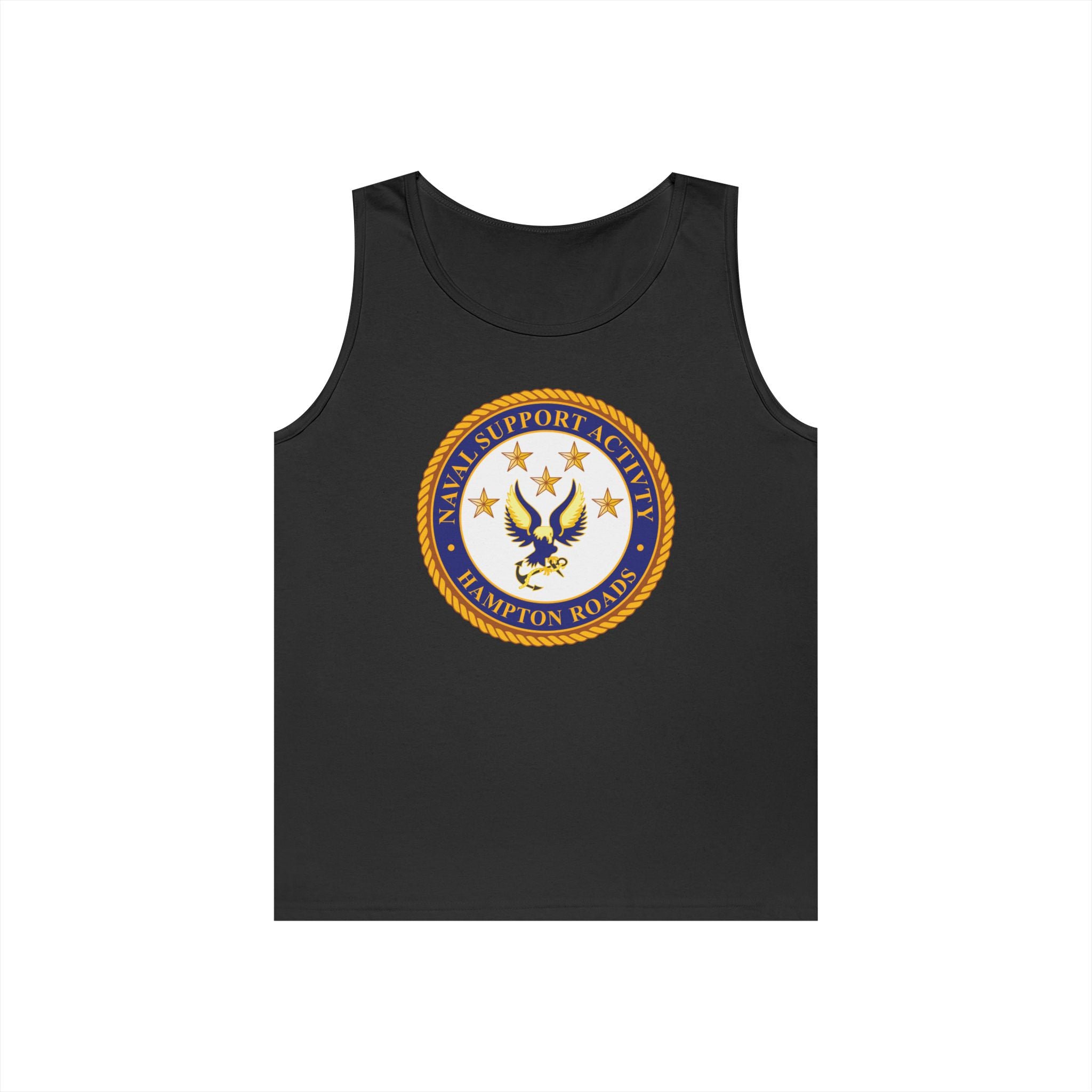 Unisex Heavy Cotton Tank Top - Navy - Naval Support Activity - Hampton Roads