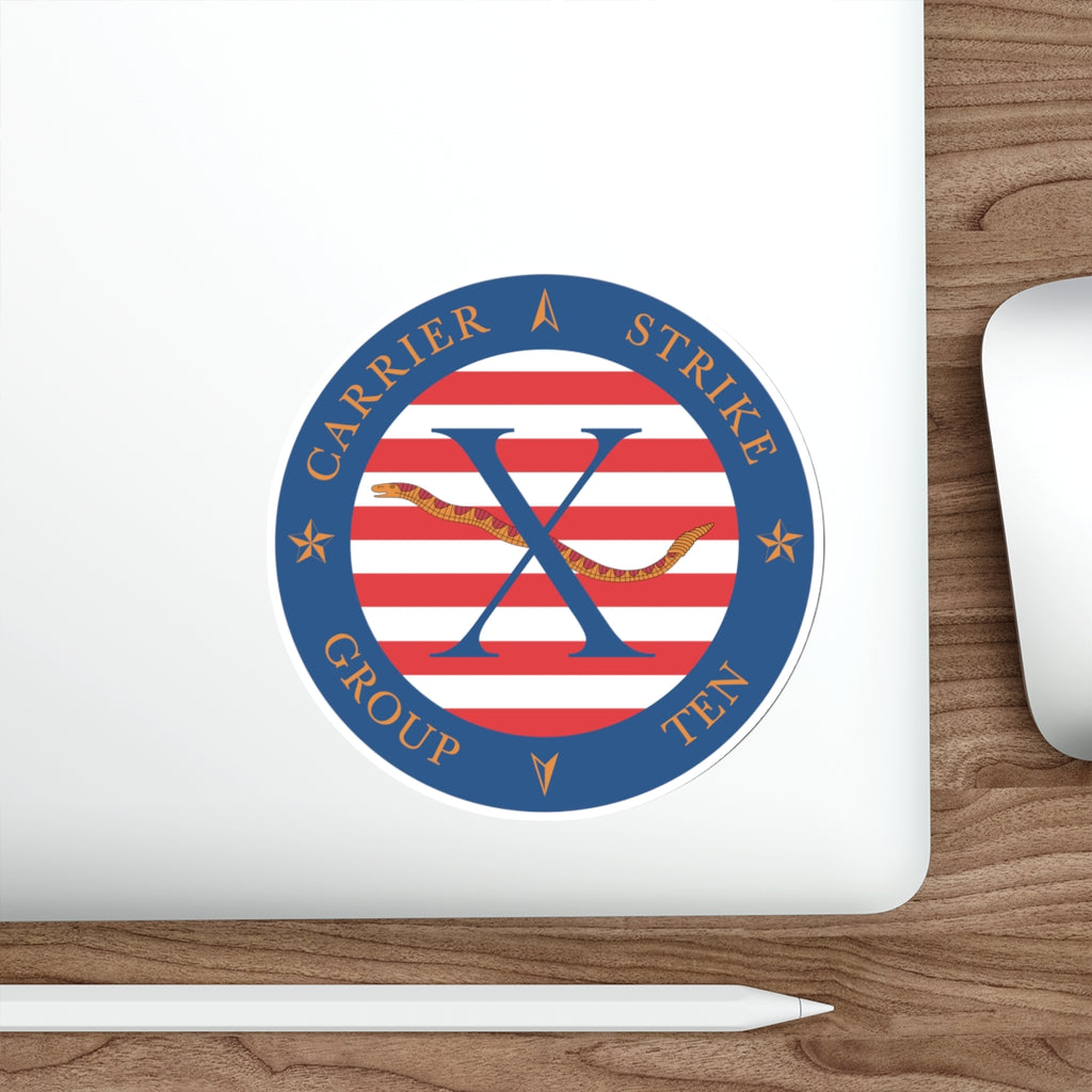 Die-Cut Vinyl Sticker - Navy - Carrier Strike Group 10 (CSG-10) wo Txt