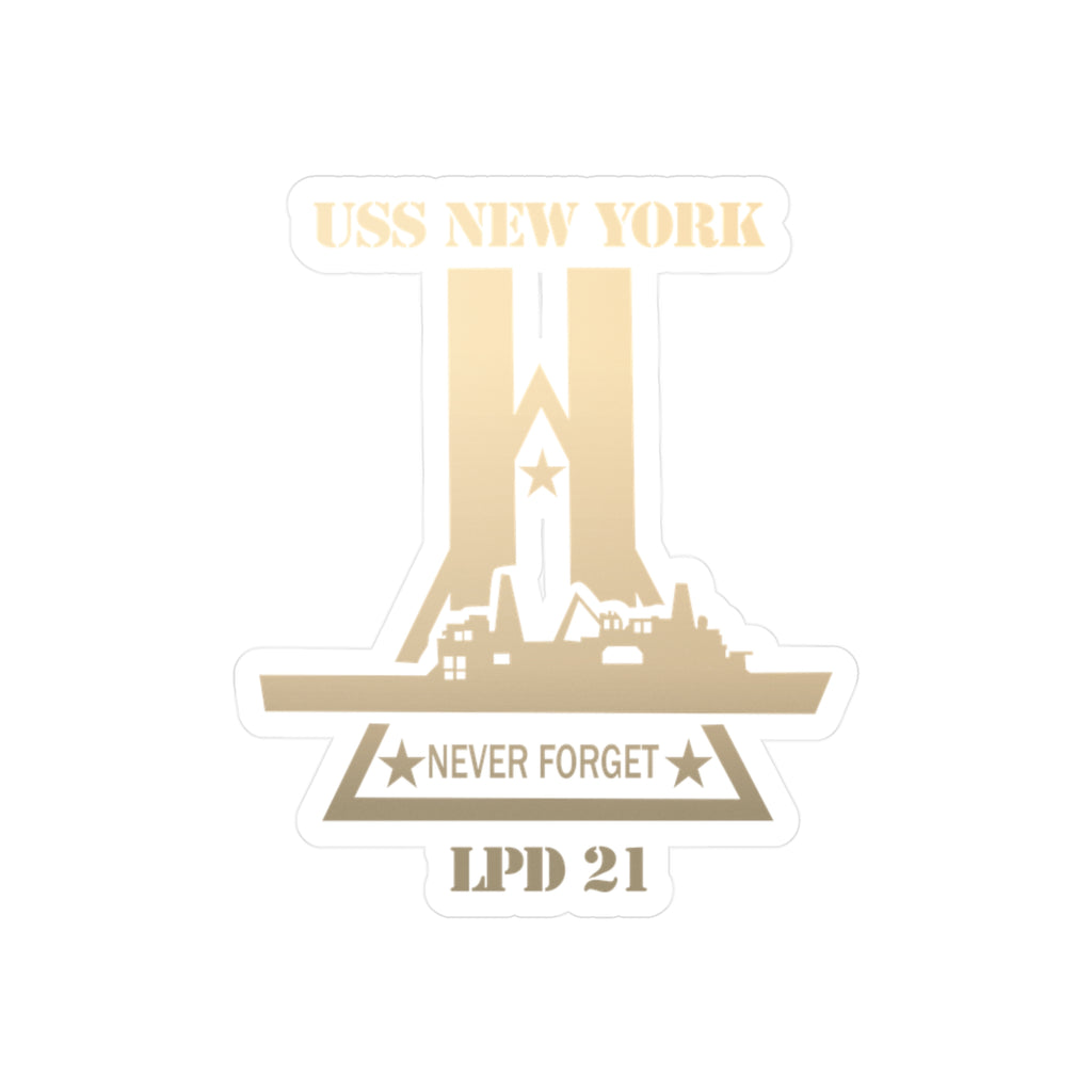 Kiss-Cut Vinyl Decal - Navy - USS New York (LPD-21) wo Txt X 300