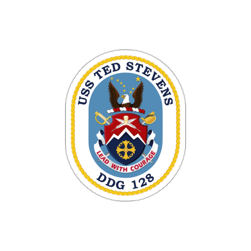 Die-Cut Vinyl Sticker - Navy - USS Ted Stevens (DDG-128) wo txt