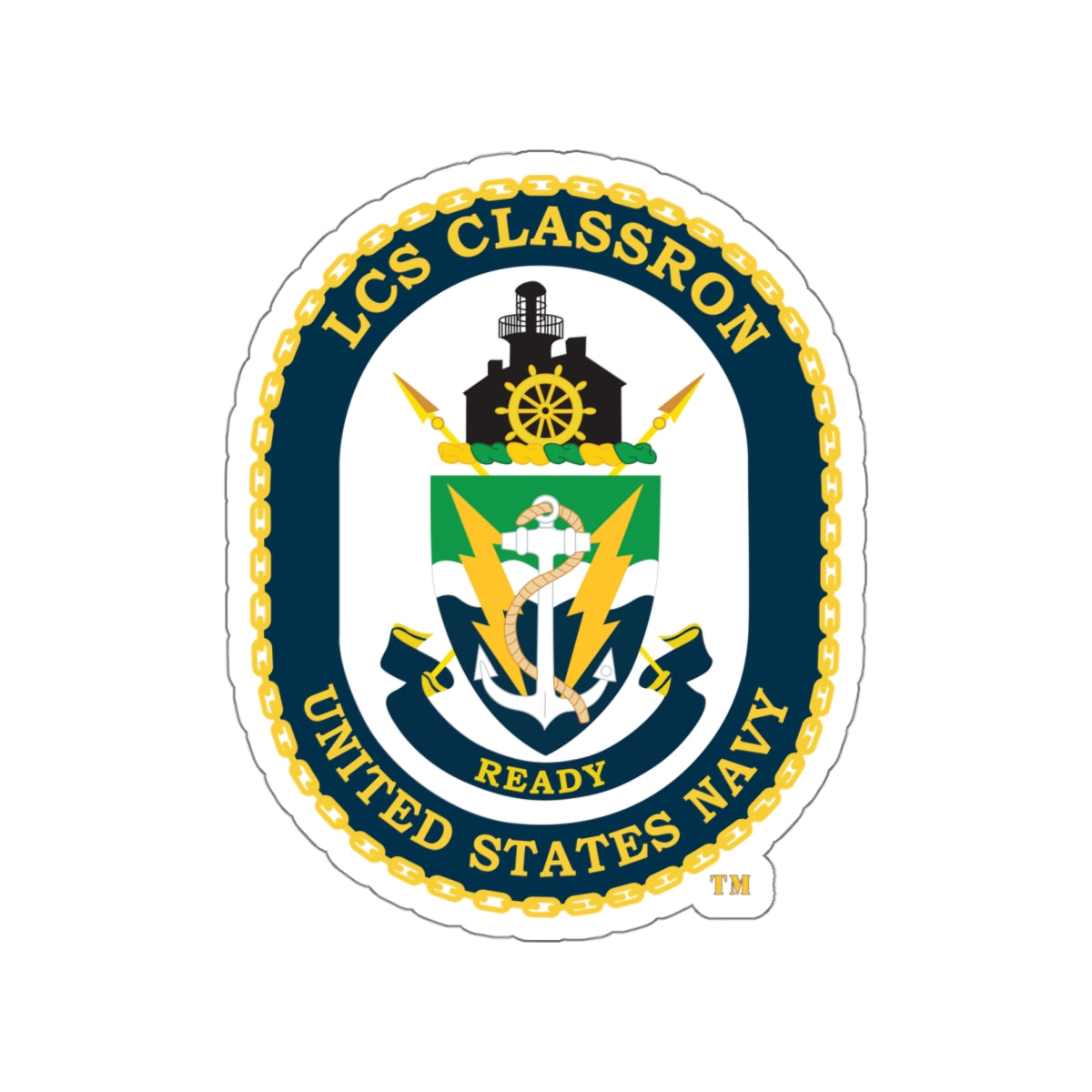 Die-Cut Vinyl Sticker - Navy - LCS Classron (Littoral Combat Ship) wo txt