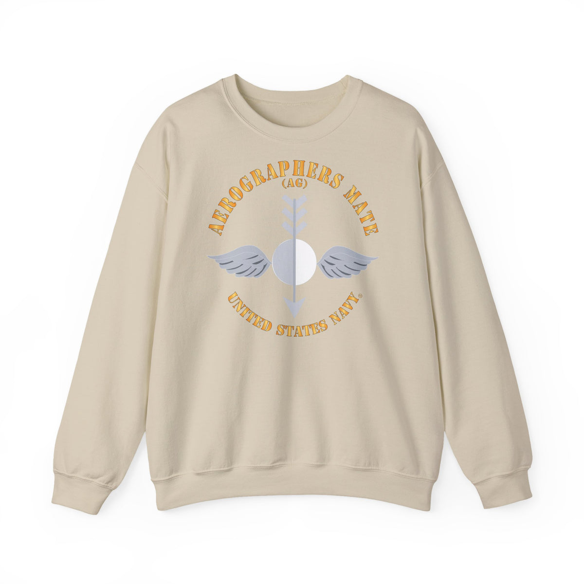 Unisex Heavy Blend™ Crewneck Sweatshirt - Navy - Aerographers Mate (AG) X 300