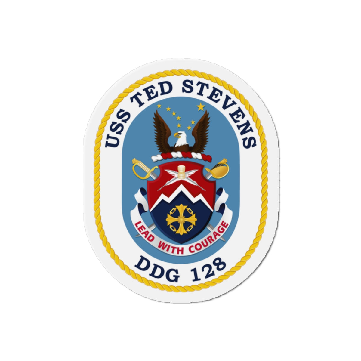 Die-Cut Magnet - Navy - USS Ted Stevens (DDG-128) wo txt