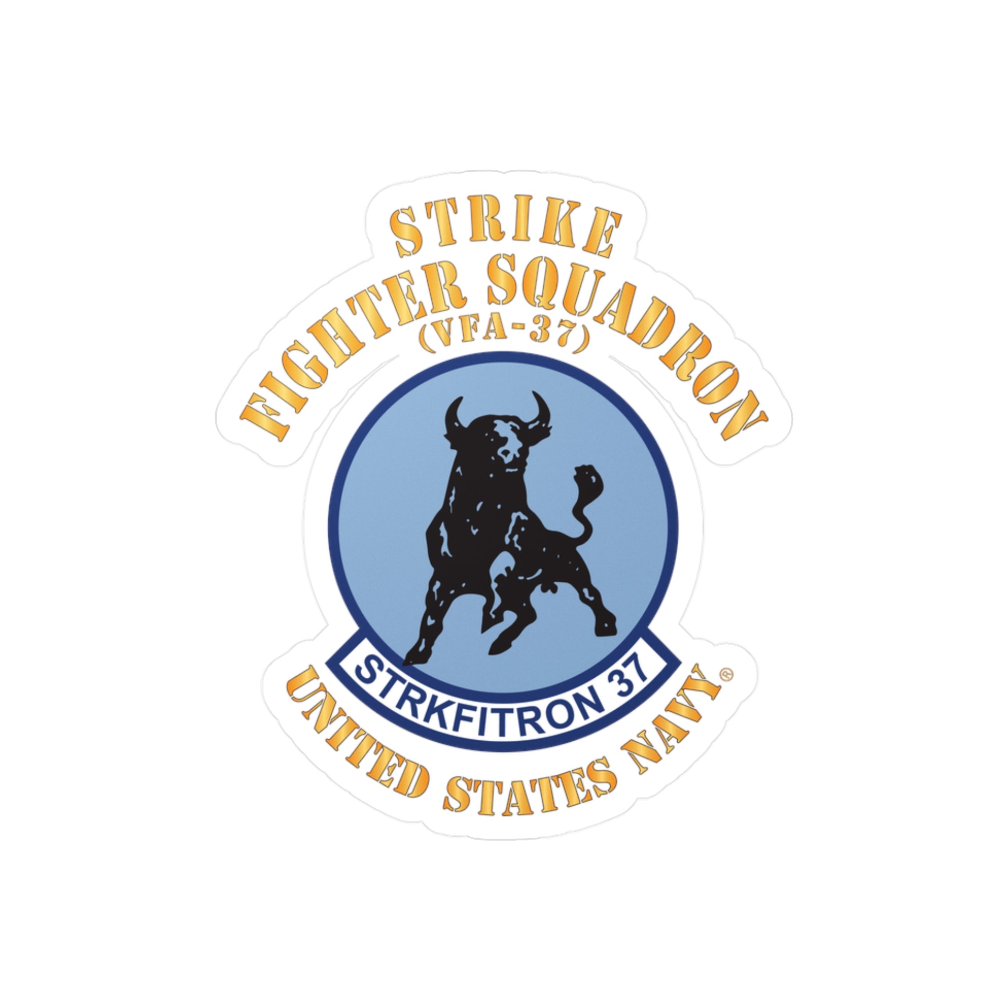 Kiss-Cut Vinyl Decal - Navy - Strike Fighter Squadron 37 (VFA-37)