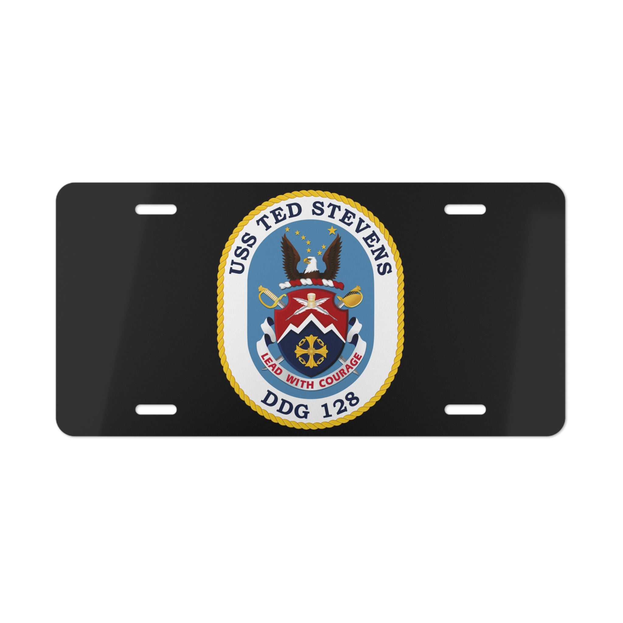Vanity License Plate - Navy - USS Ted Stevens (DDG-128) wo txt
