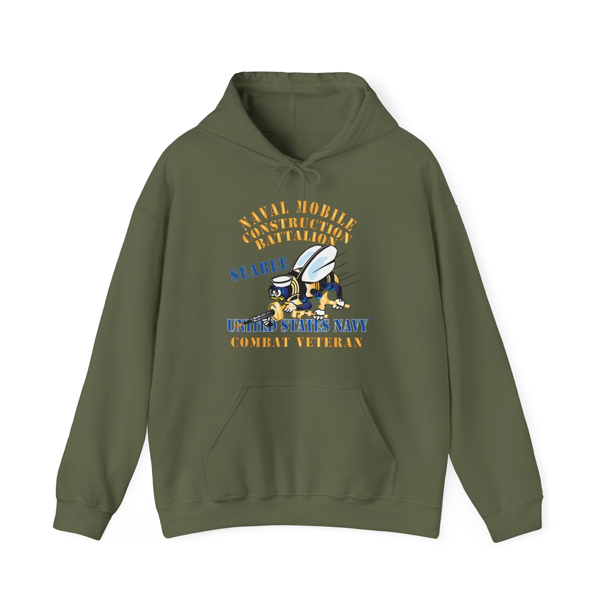 Unisex Heavy Blend™ Hoodies - Navy - Seabee - Combat Veteran