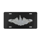 Vanity License Plate - Navy - Submarine Badge - Silver  wo Txt