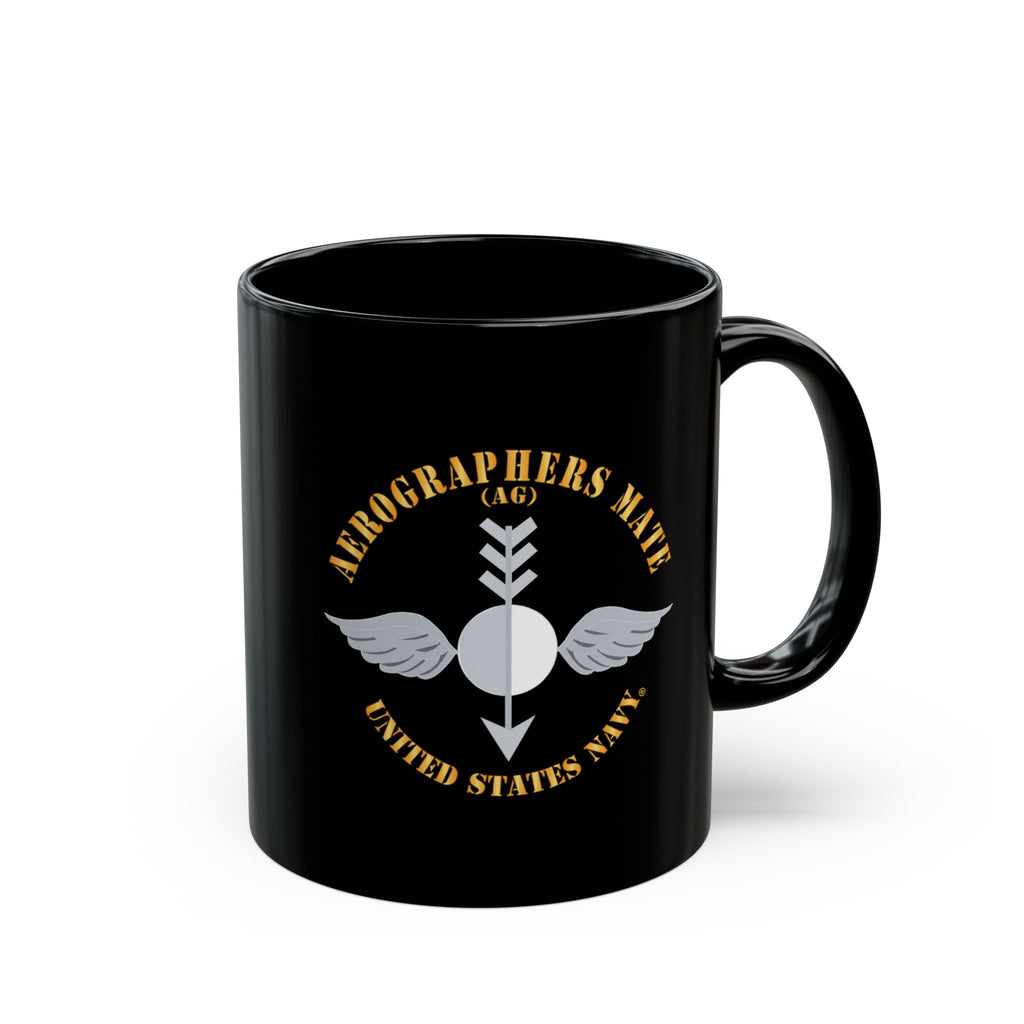 Black Mug (11oz, 15oz) - Navy - Aerographers Mate (AG) X 300