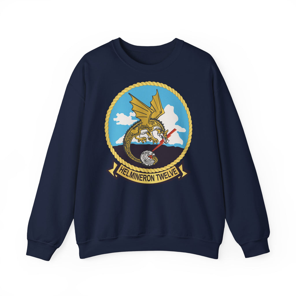 Unisex Heavy Blend™ Crewneck Sweatshirt - Navy - Helmineron Twelve (HM-12) wo Txt