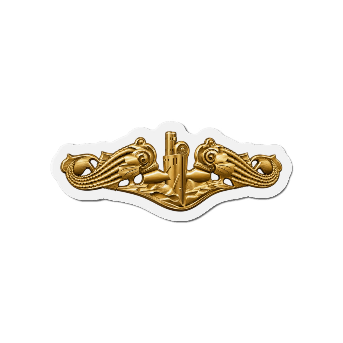 Die-Cut Magnet - Navy - Badge - Submarine Warfare wo txt - Officer - 3D - Enhanced