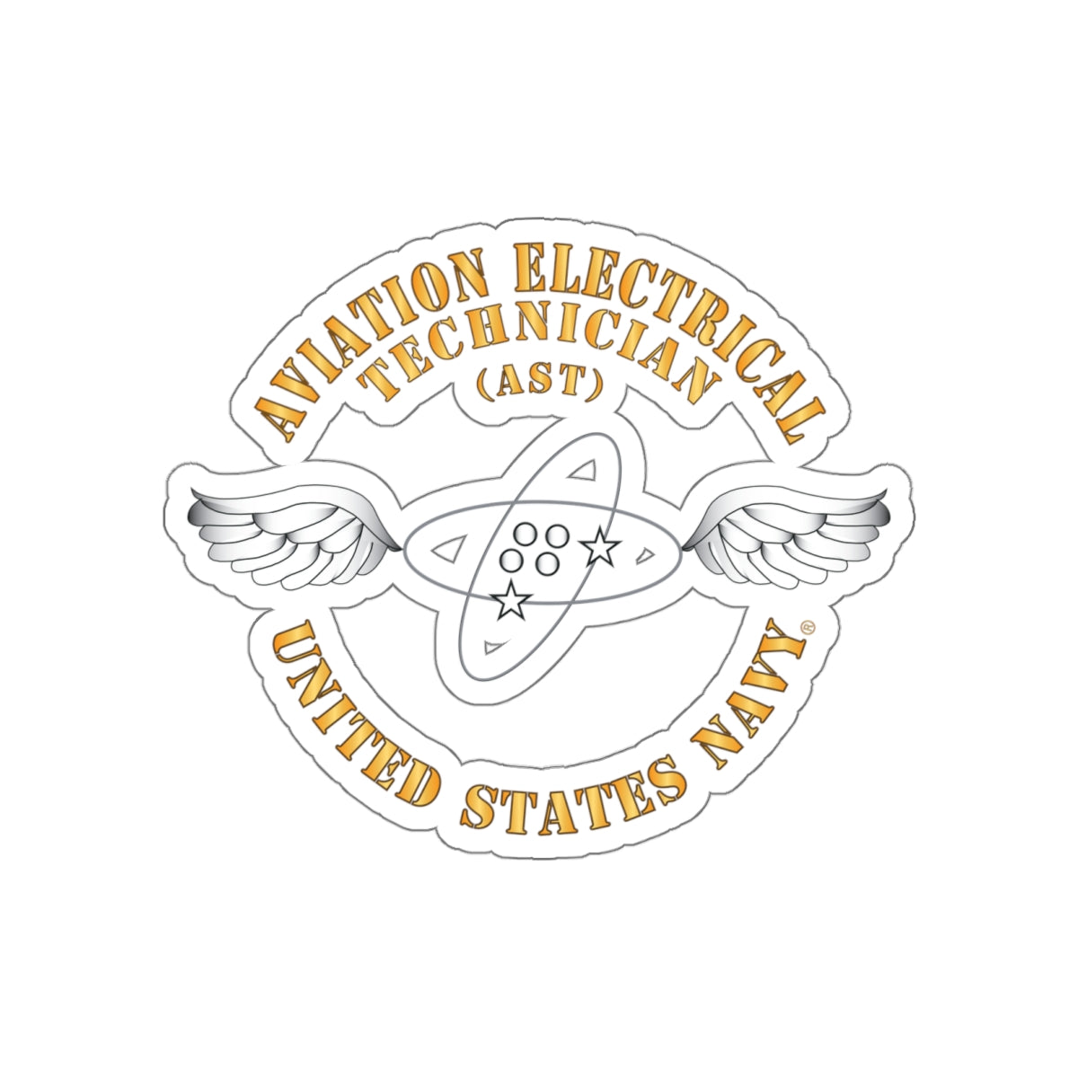 Die-Cut Vinyl Sticker - Navy - Rate - Aviation Electrical Technician (AST)