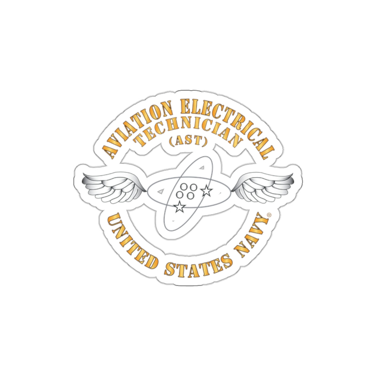 Die-Cut Vinyl Sticker - Navy - Rate - Aviation Electrical Technician (AST)
