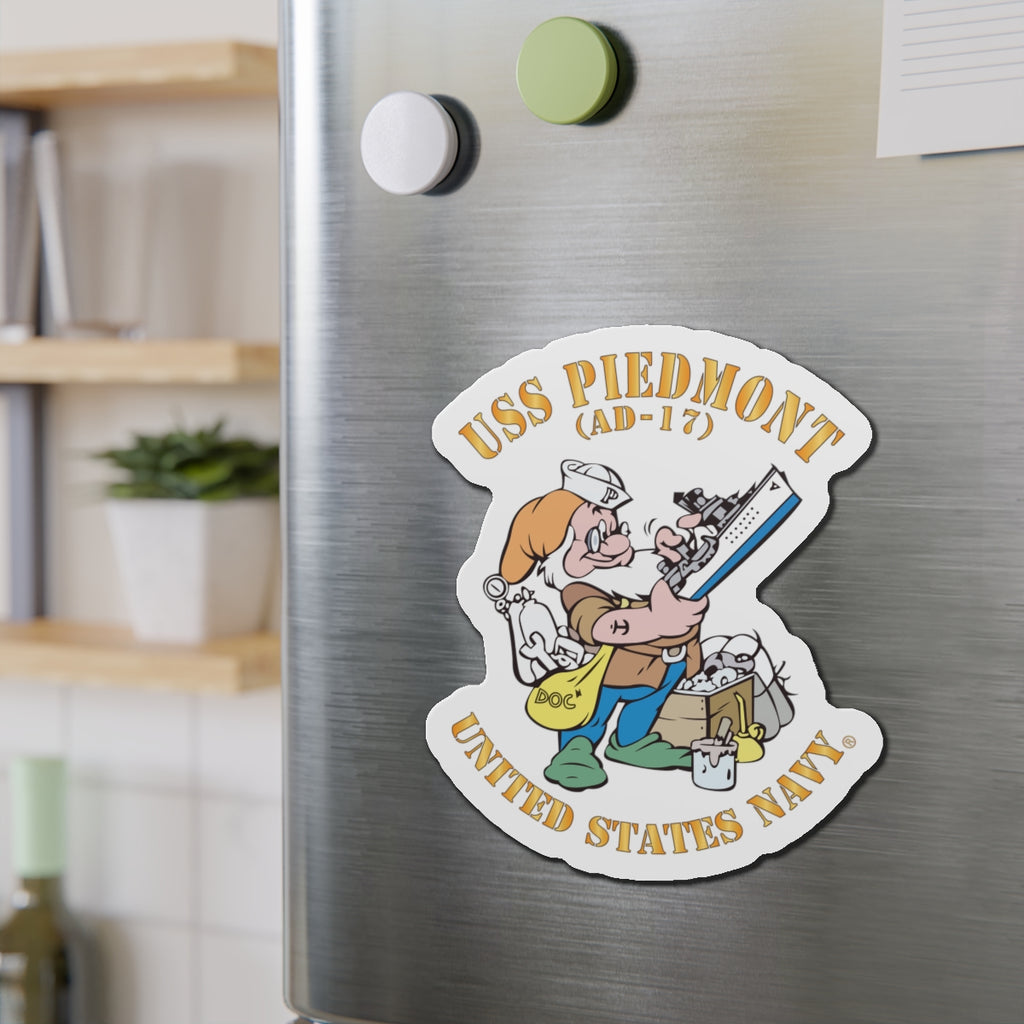 Die-Cut Magnet - Navy - USS Piedmont (AD-17)