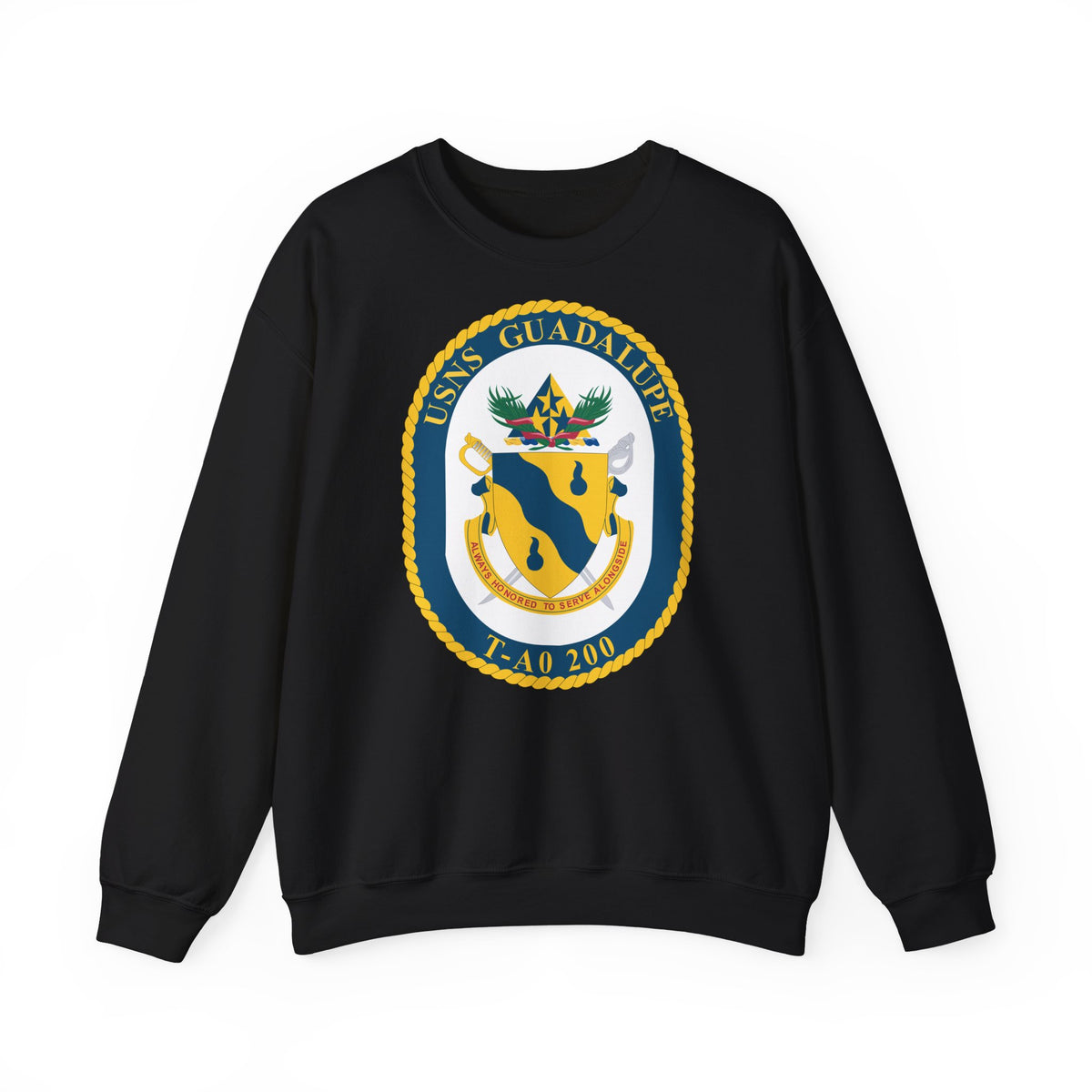 Unisex Heavy Blend™ Crewneck Sweatshirt -  Navy - USNS Guadalupe (T-AO 200) wo txt X 300