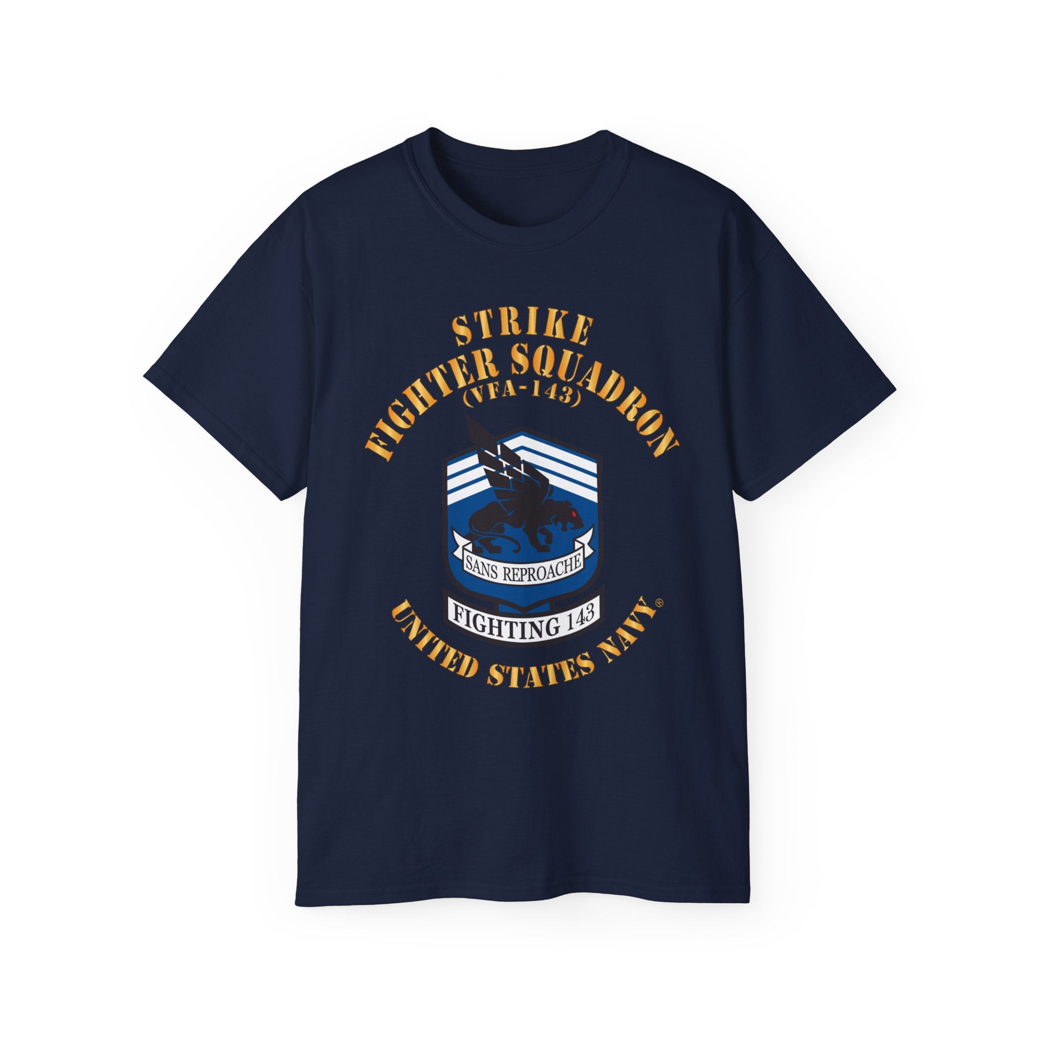 Unisex Ultra Cotton T-Shirt - Navy - Strike Fighter Squadron 143 (VFA-143)