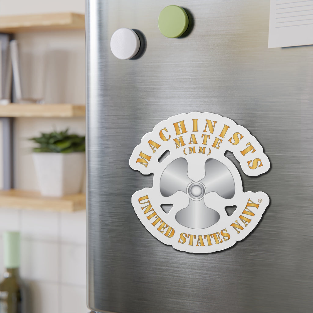 Die-Cut Magnet - Navy - Rate - Machinists Mate (MM)