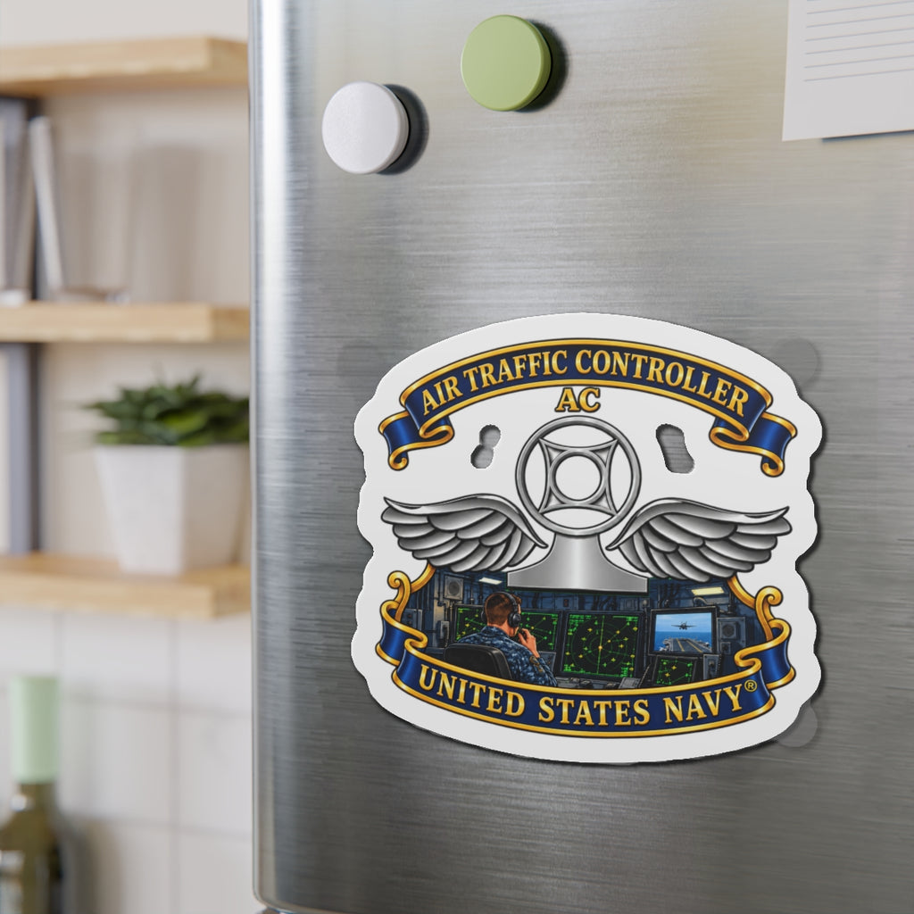 Die-Cut Magnet - Navy - Rate - Air Traffic Controller (AC) - Shipboard Version  3D - Enhanced