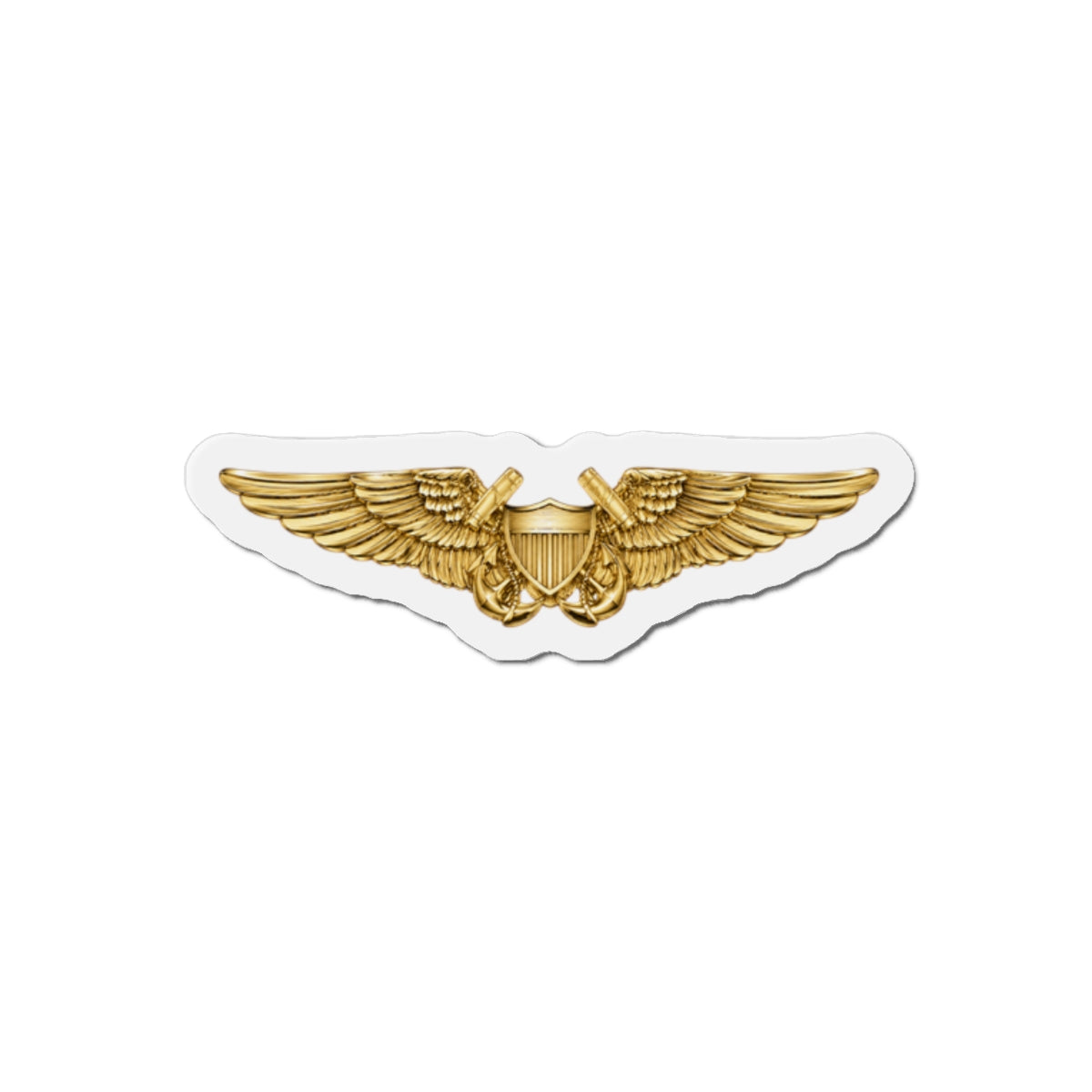 Die-Cut Magnet - Navy - Badge - Naval Flight Officer Wings wo txt - 3D - Enhanced
