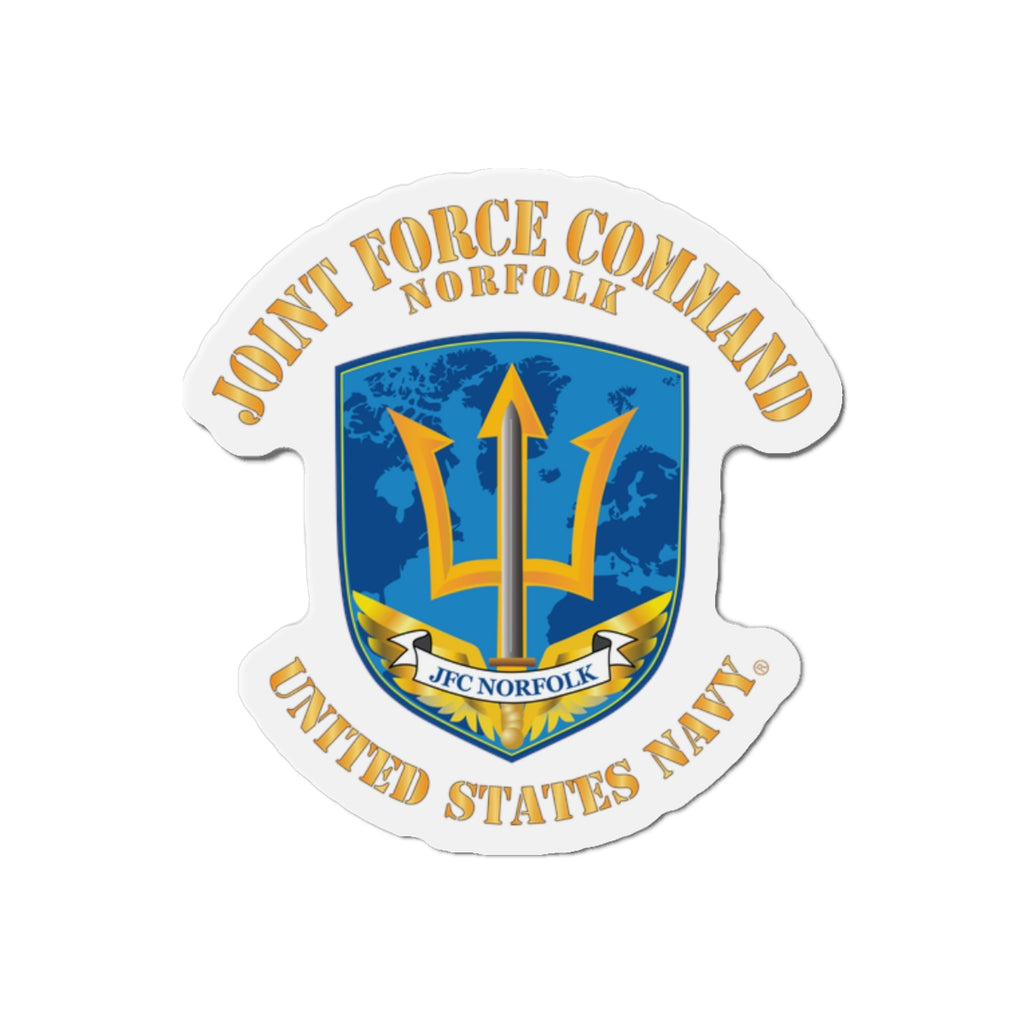 Die-Cut Magnet - Navy - Joint Force Command - Norfolk
