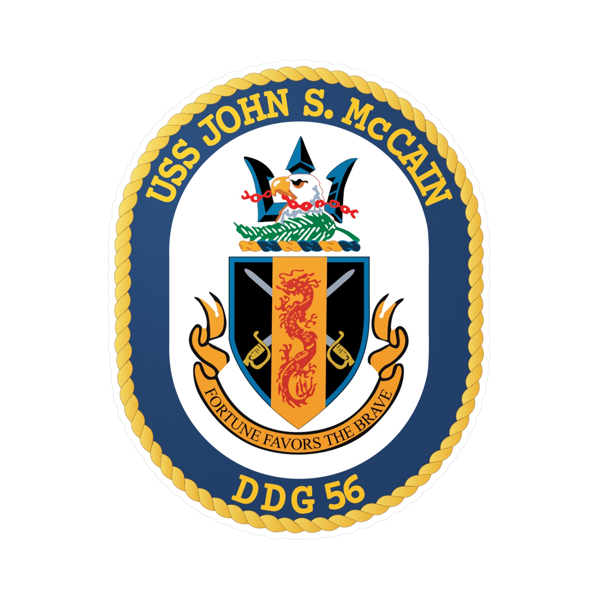 Kiss-Cut Vinyl Decal - Navy - USS John S. McCain (DDG-56) wo txt