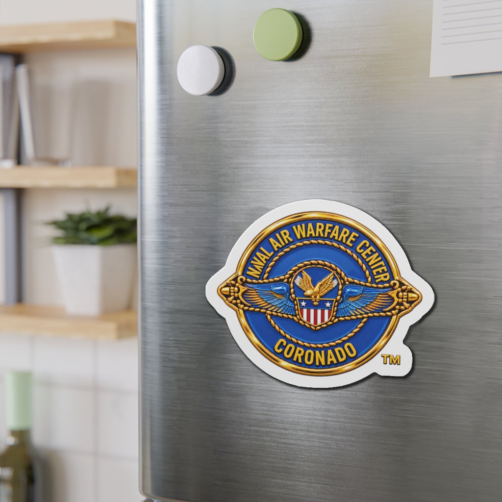 Die-Cut Magnet - Navy - Naval Air Warfare Center - Coronado - Crest - 3D - Enhanced