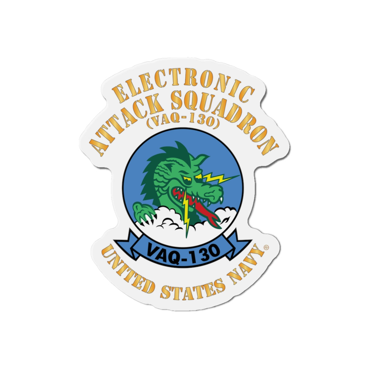 Die-Cut Magnet - Navy - Electronic Attack Squadron 130 (VAQ-130)