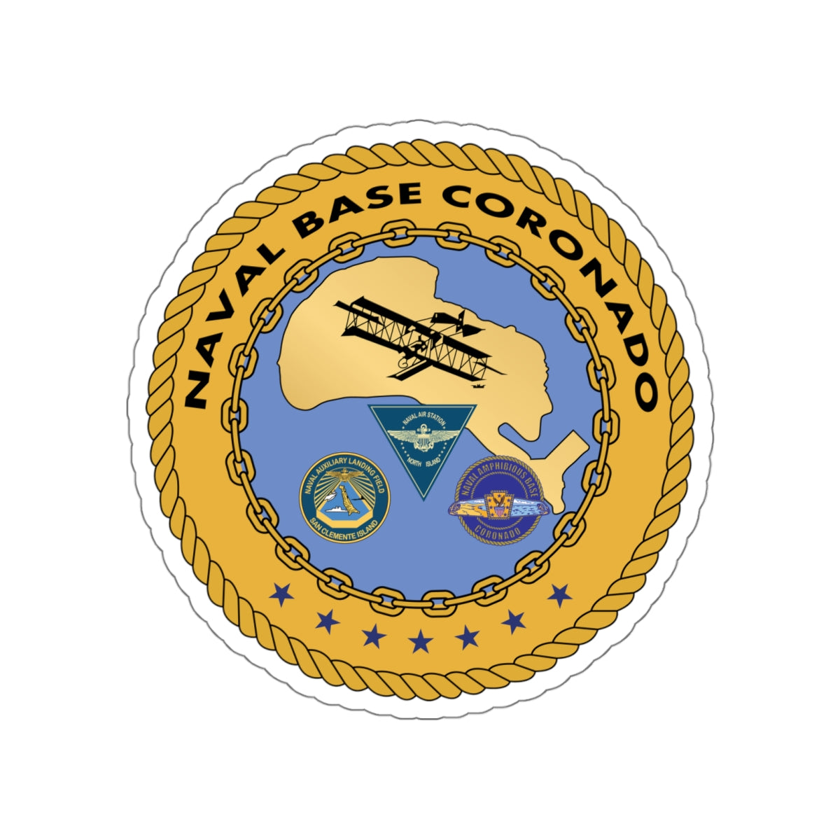 Die-Cut Vinyl Sticker - Navy - Naval Base Coronado wo txt