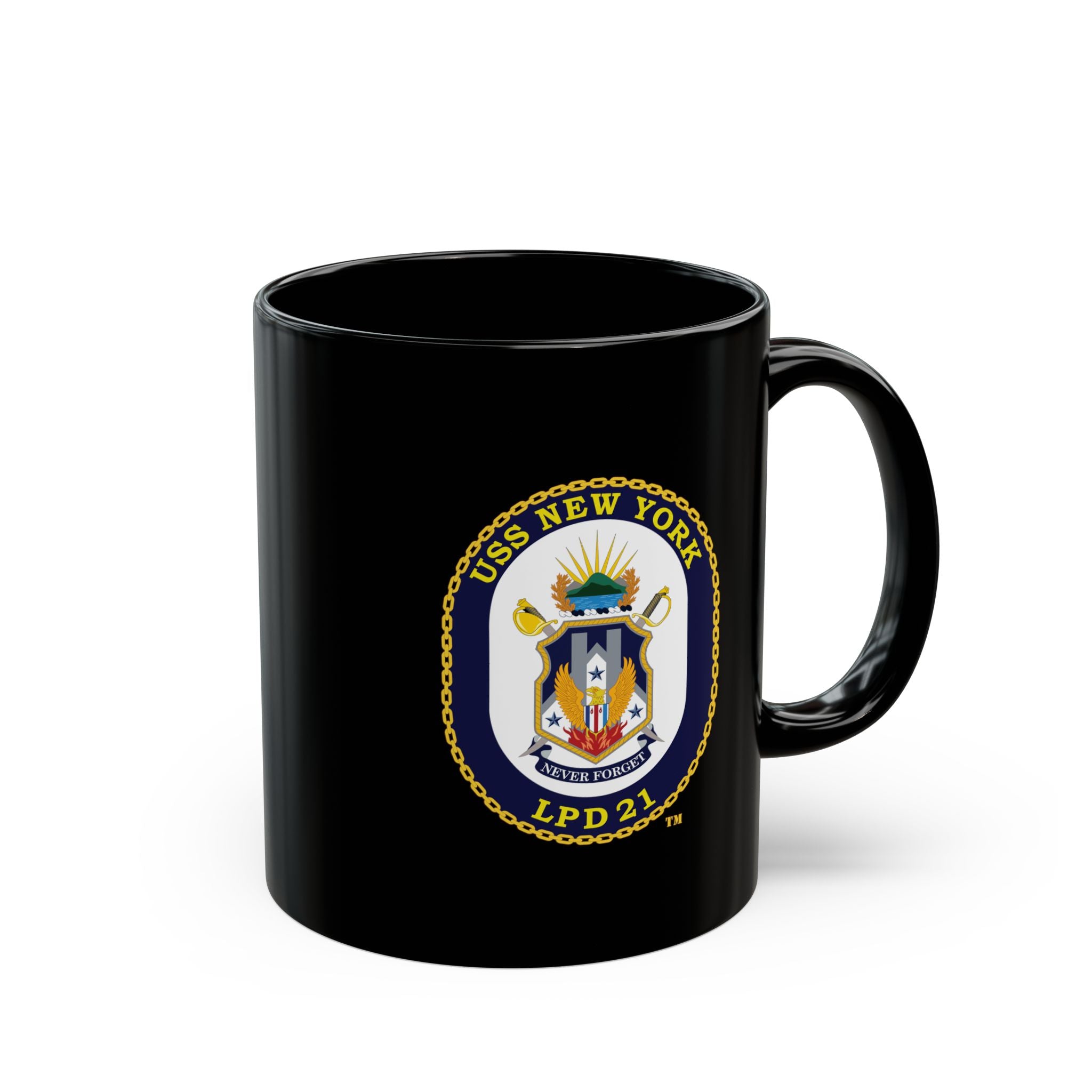 Black Mug (11oz, 15oz) - Navy - USS New York (LPD-21) wo txt