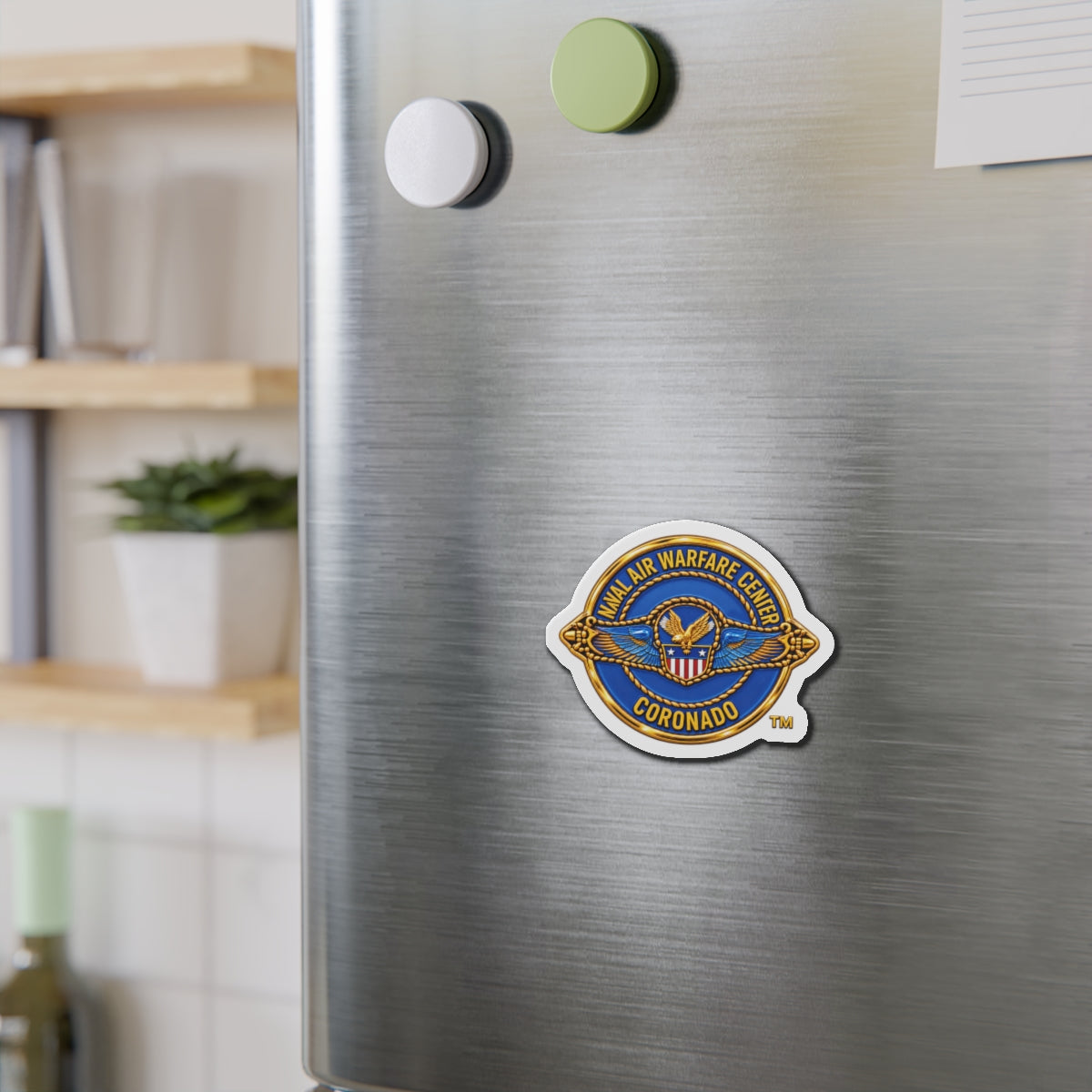 Die-Cut Magnet - Navy - Naval Air Warfare Center - Coronado - Crest - 3D - Enhanced