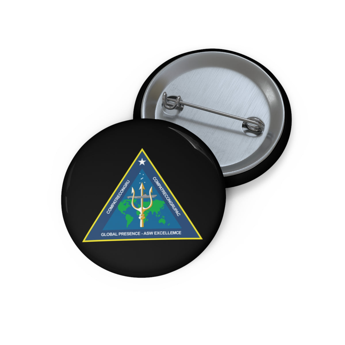 Custom Pin Button - Navy - Commander, Patrol and Reconnaissance Group - CPRG wo Txt X 300