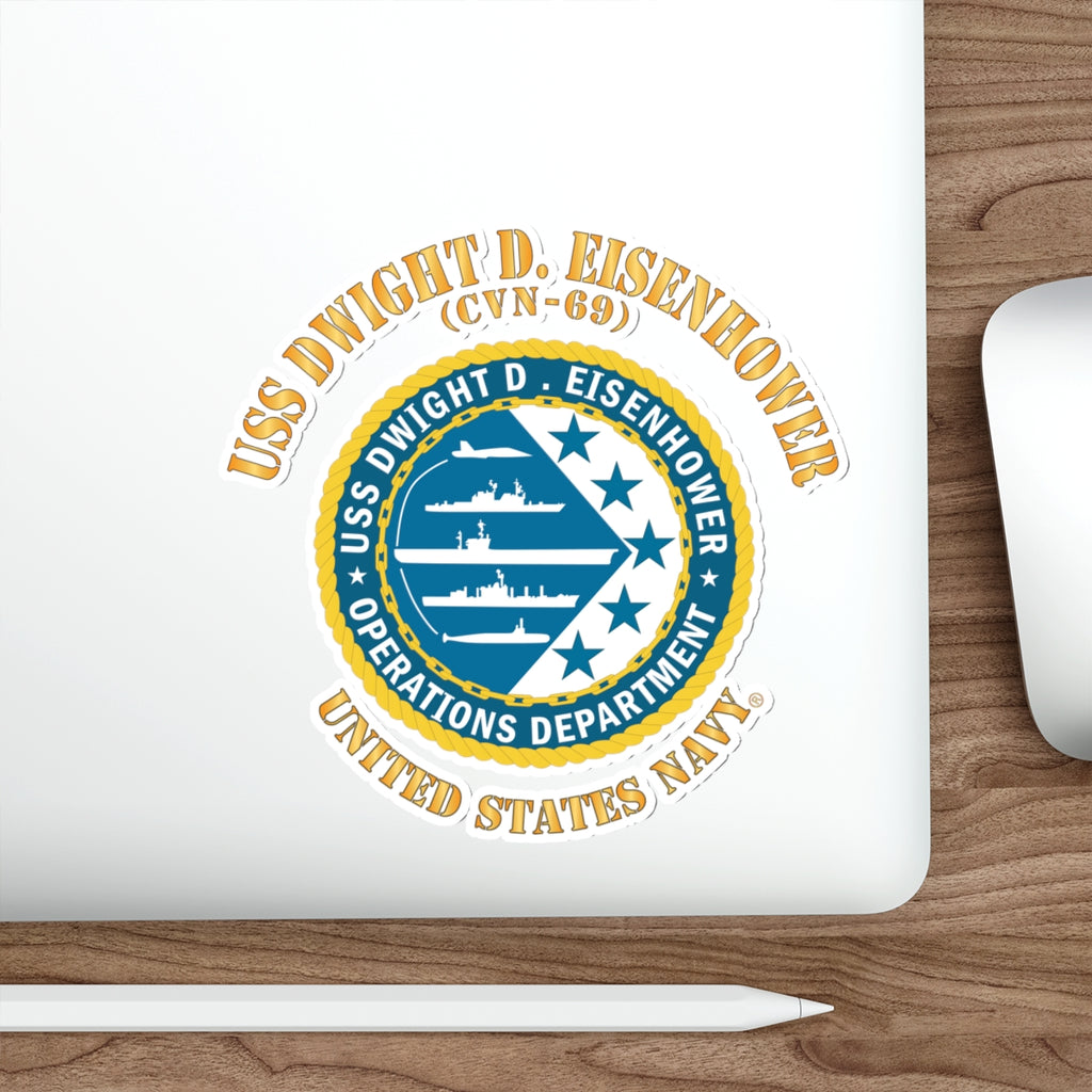 Die-Cut Vinyl Sticker - Navy - USS Dwight D. Eisenhower (CVN-69) - Operations Department