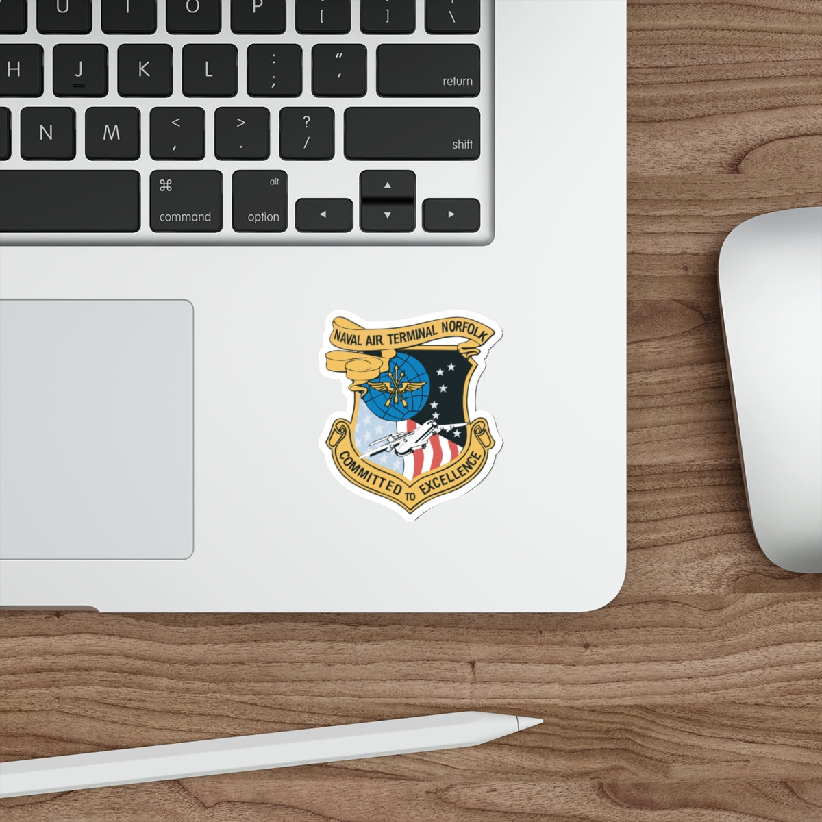 Die-Cut Vinyl Sticker - Navy - Naval Air Terminal Norfolk wo Txt